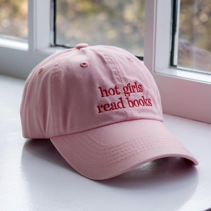 Hot Girls Read Book Embroidered Baseball Cap Cute Bookish Girl Embroidered Hat Summer Cap For Bookworm Book Lover Hat 1759200989630.jpg