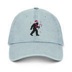 Christmas Bigfoot Embroidered Denim Dad Hat Sasquatch Candy Cane Cap 1759201511821.png