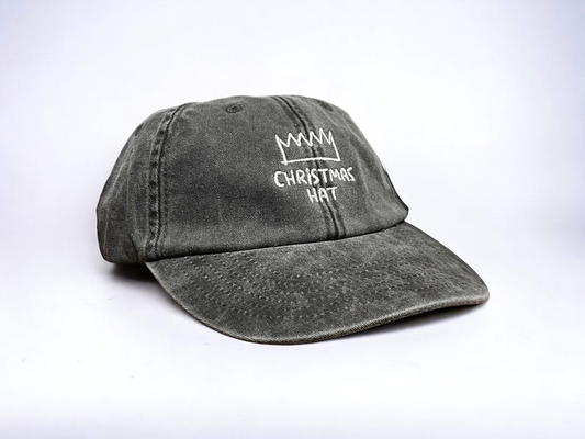 Christmas Hat Embroidered Cap Vintage Style Washed Low Profile Dad Cap 6 Funny Christmas Xmas Present Party Colourway Customisable 1759201963767.png