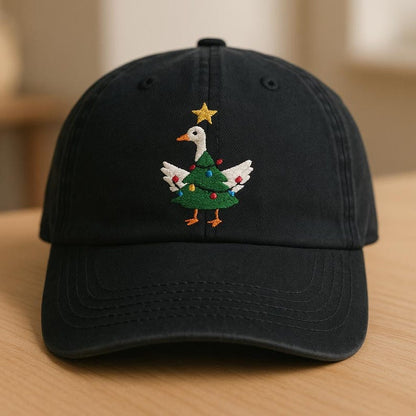 Funny Christmas Goose Tree Hat Embroidered Baseball Cap With Holiday Goose In Xmas Tree Costume Festive Adjustable Dad Hat Gift 1759204759578.jpg