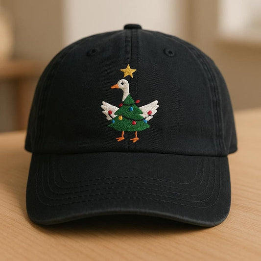 Funny Christmas Goose Tree Hat Embroidered Baseball Cap With Holiday Goose In Xmas Tree Costume Festive Adjustable Dad Hat Gift 1759204759578.jpg