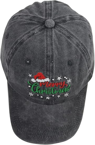 Merry Christmas Baseball Cap For Women Men Adjustable Washed Embroidered Vintage Classic Retro Cotton Hat 1759205211529.png
