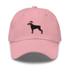 Santa Doberman Dog Embroidered Baseball Cap Cotton Christmas Dog Hat 1759206247815.png