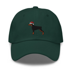 Santa Doberman Dog Embroidered Baseball Cap Cotton Christmas Dog Hat 1759206247853.png