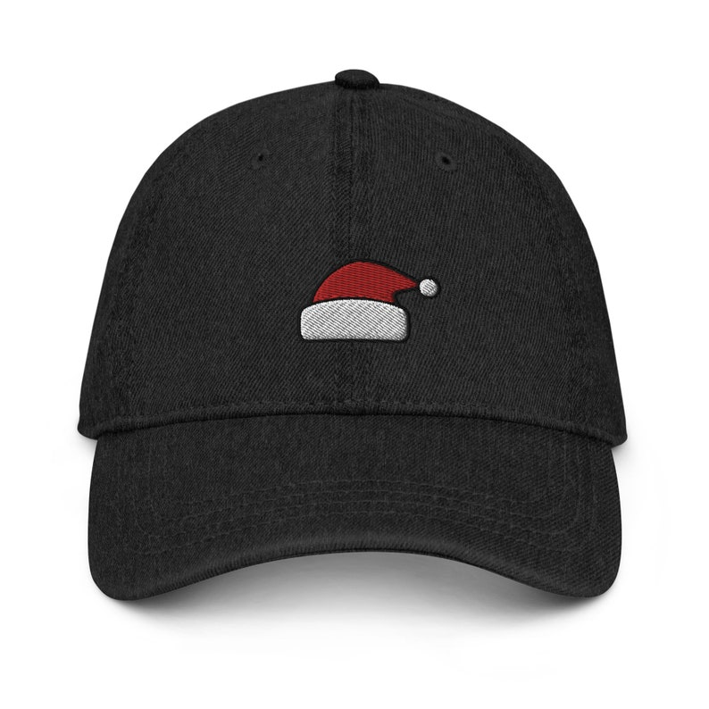 Santa Hat Denim Hat Premium Embroidered Denim Cap Hat Embroidery Gift   Multiple Colors 1759206467531.png