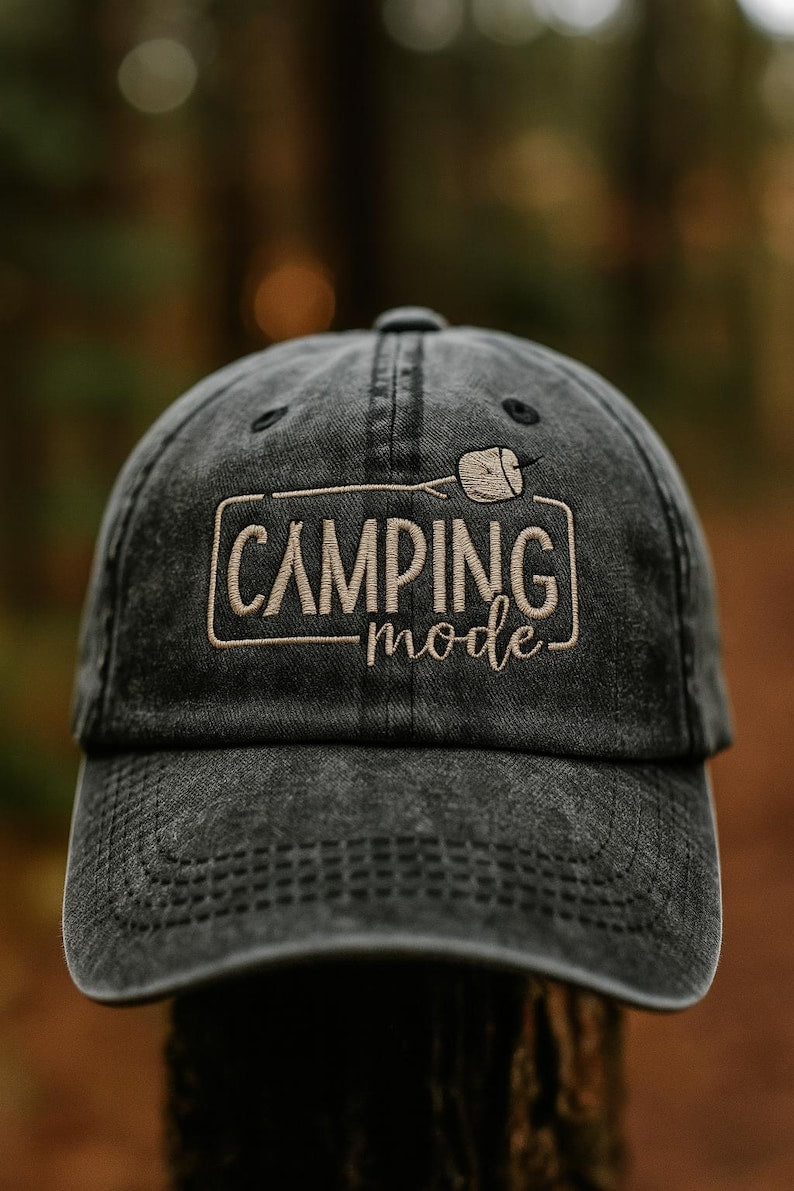 Camping Mode Hat Outdoor Adventure Embroidered Baseball Cap With Marshmallow Roasting Design Adjustable Dad Hat For Campers And Nature Lovers 1759207413917.jpg