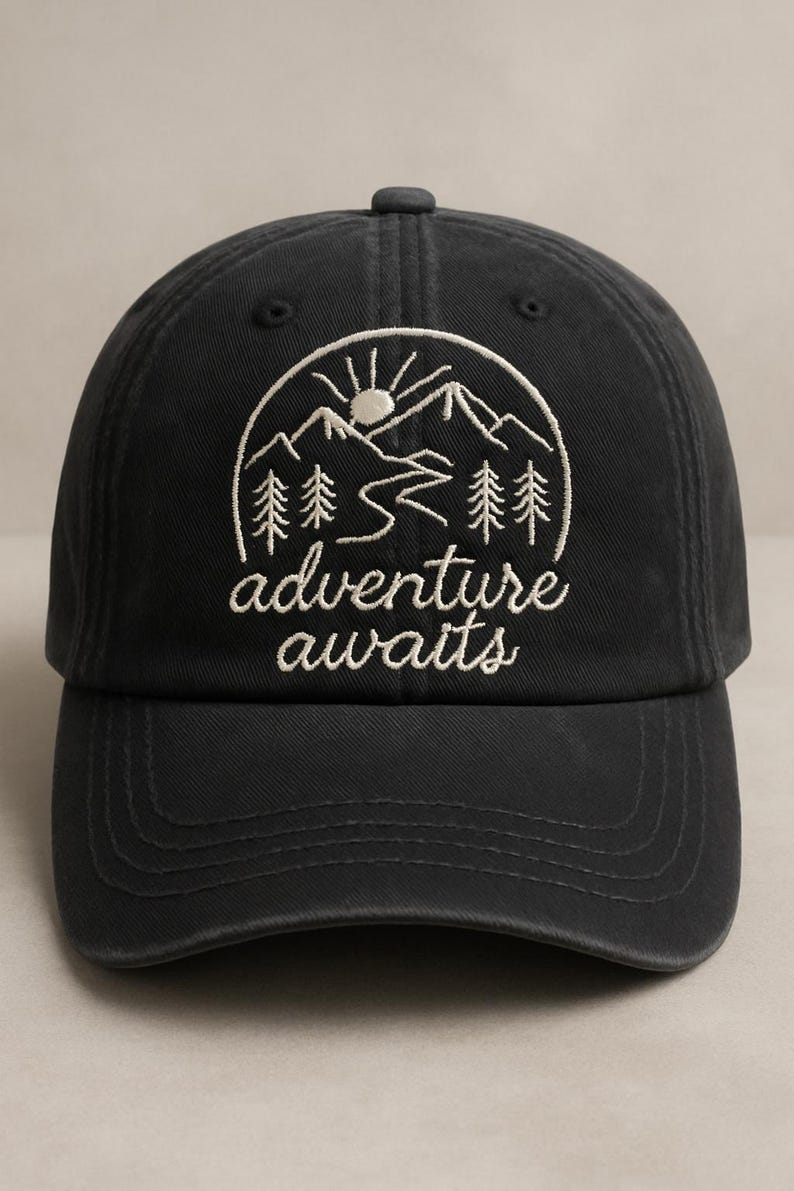 Adventure Awaits Hat Mountain Embroidered Hiking Cap Outdoor Gift For Nature Lovers 1759217790012.jpg