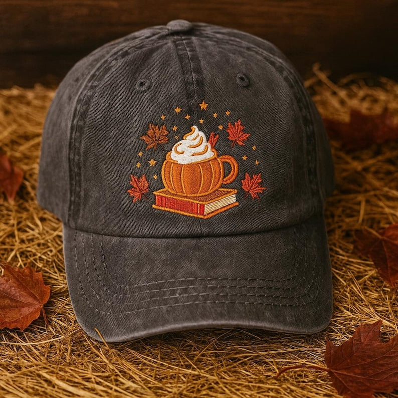 Embroidered Pumpkin Coffee Hat Fall Baseball Cap Autumn Dad Hat Pumpkin Spice Embroidery Cap Cozy Thanksgiving Hat Cute Fall Accessory 1759218766898.jpg
