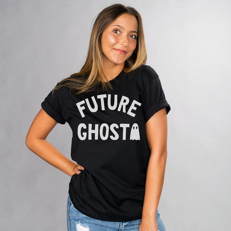 Future Ghost Black Unisex T Shirt Hoodie Sweatshirt Trendy Halloween Shirt Festive Funny Graphic Tee 1759220876784.jpg