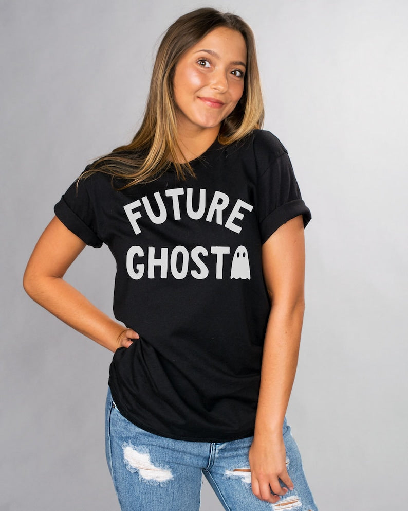 Future Ghost Black Unisex T Shirt Hoodie Sweatshirt Trendy Halloween Shirt Festive Funny Graphic Tee 1759220877437.jpg