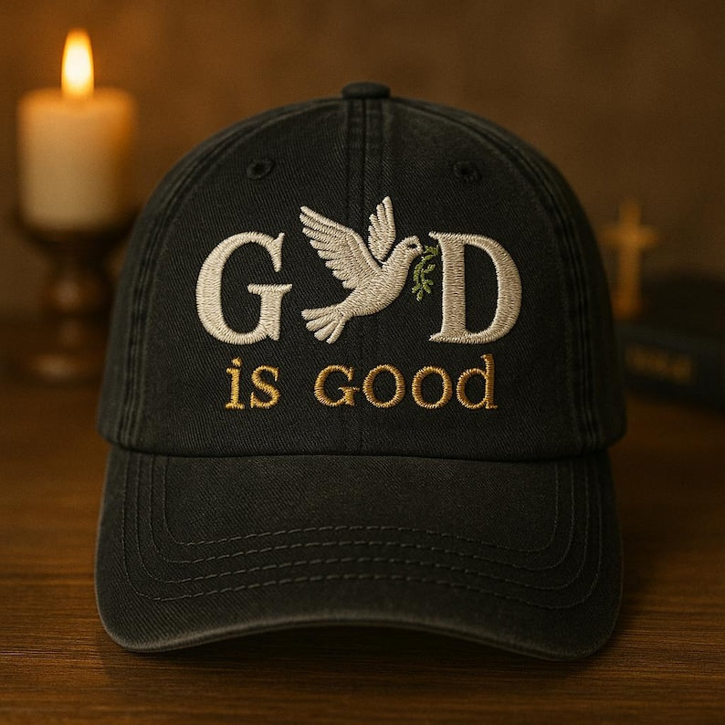 God Is Good Christian Cap Embroidered Dove And Faith Baseball Hat Inspirational Adjustable Dad Hat For Religious Believers And Prayer Lovers 1759221697471.jpg