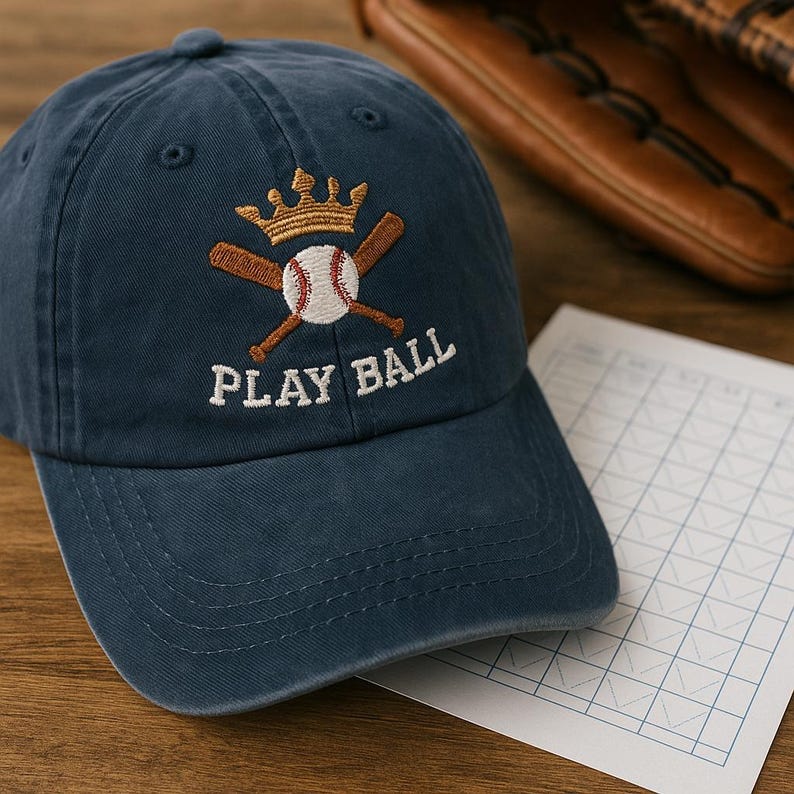 Play Ball Embroidered Baseball Dad Hat Vintage Washed Sports Cap Embroidered Baseball Hat Funny Sports Gift Baseball Fan Cap 1759289137390.jpg