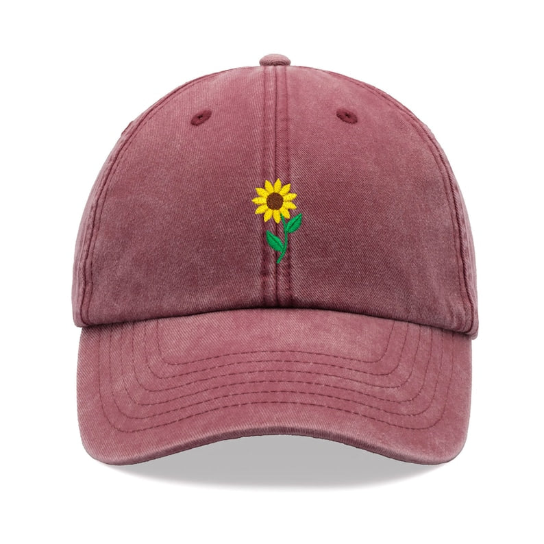 Sunflower Baseball Cap Vintage Washed Cotton Unisex Dad Hat Adjustable Funny Faded Sports Sun Mothers Day Flower Cute Summer 1759374011641.jpg