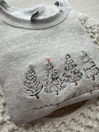 Merry  Bright Christmas Tree Embroidered Crewneck Sweatshirt   4 Christmas Trees 1759375030663.jpg