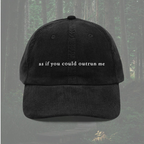 As If You Could Outrun Me   Embroidered Corduroy Hat   Minimalist Twilight Inspired Cap 1759375712781.png