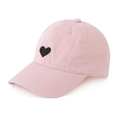 Baseball Cap With Embroidered Heart Cap Adjustable Pink Or Black Hat Unisex Summer Festival Accessory Unisex Visor Hat Couple Gift 1759375831780.png