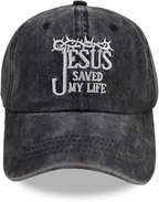Jesus Saved My Life Unisex Adult Adjustable Denim Dad Hat 1759378297365.png
