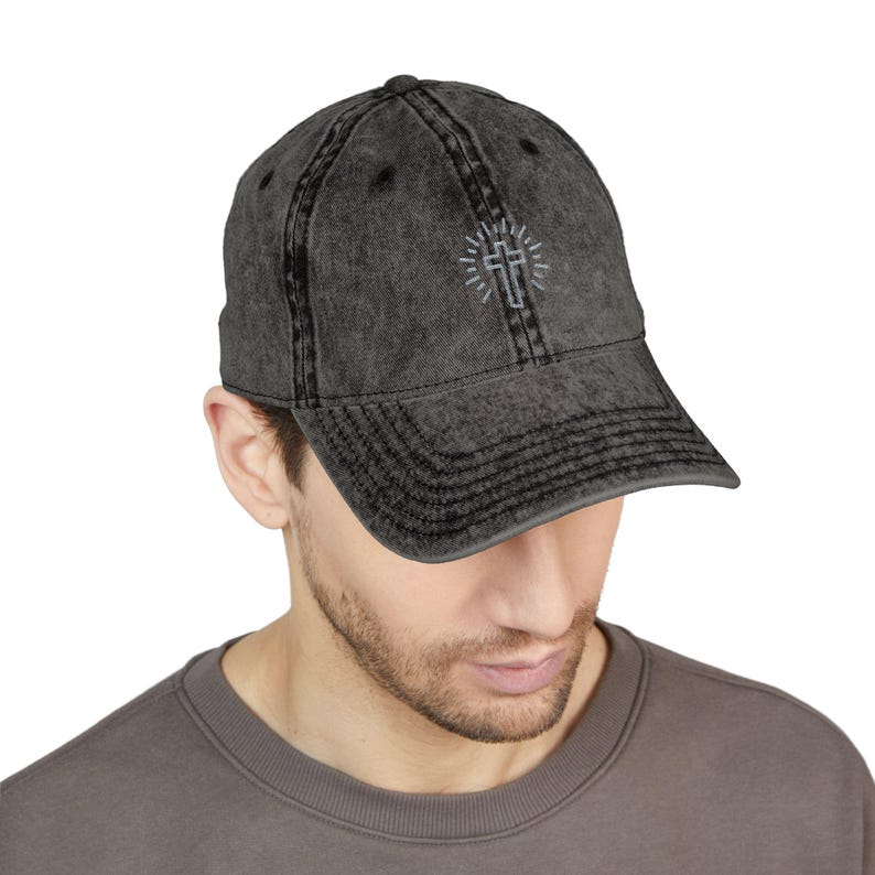 Minimalistic Cross Embroidery Vintage Cap Jesus Christ Cross Stylish Accessory Birthday Gift Summer Outings Casual Everyday Wear 1759378574710.png