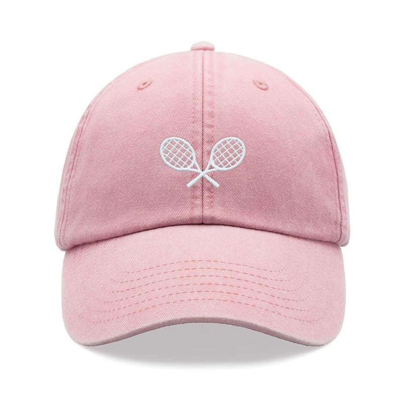 Tennis Racquets Crossed Baseball Cap Vintage Washed Cotton Unisex Dad Hat Adjustable Faded Sports Sun Summer Holiday Festival Grandad Ball 1759379744990.png