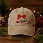 Embroidered Santas Sleigh Hat Reindeer Team Baseball Cap Festive Red Bow Winter Unisex Dad Hat Cute Christmas Seasonal Gift For Herhim 1759388735057.jpg
