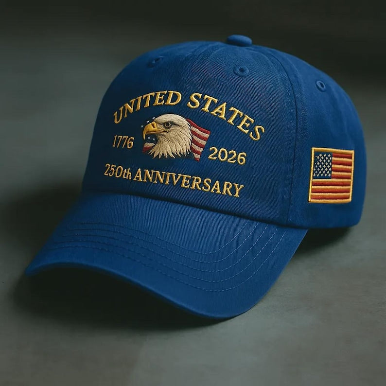 250th Anniversary Embroidered Trucker Hat Us Tribute Retro Cap 1759389547284.jpg