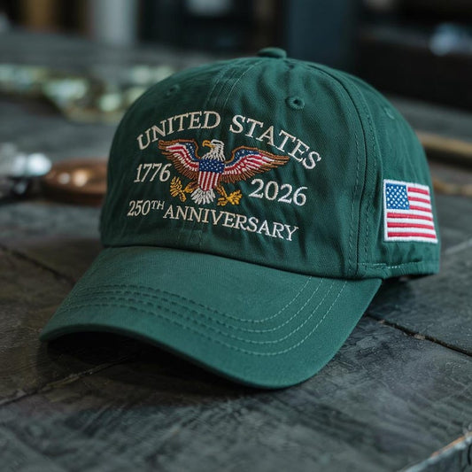 250th Anniversary Embroidered Baseball Us Tribute Retro Cap Anniversary Gift Gift For Dad 1759389876414.jpg
