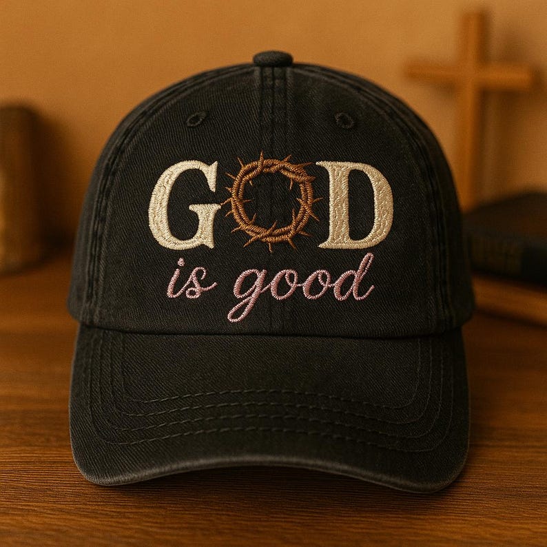 God Is Good Christian Baseball Cap Embroidered Faith Hat With Crown Of Thorns Design Religious Gift For Men And Women Inspirational Prayer Hat 1759391038745.jpg