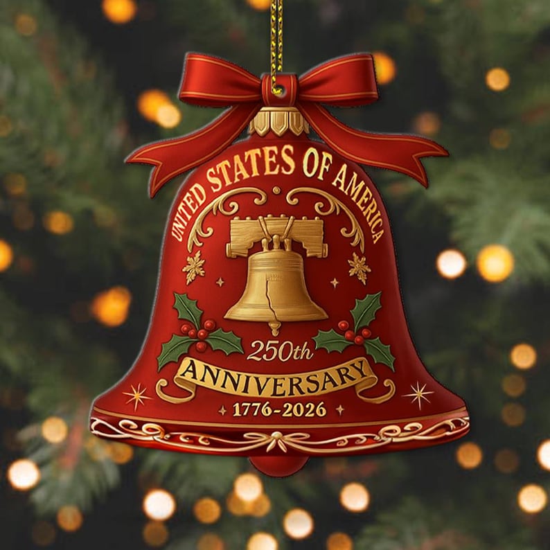 250 Years Anniversary United States Of America Acrylic Ornament Patriotic Gift 1776 2026 Liberty Bell Home Decor American Independence Xmas 1759461081592.jpg