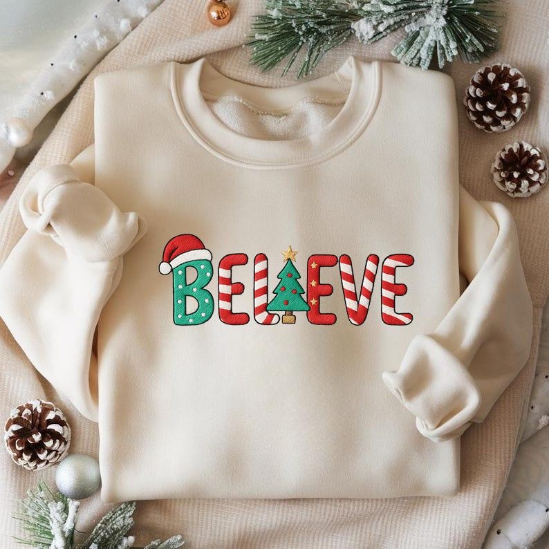 Believe Christmas Sweatshirt Holiday Lights Embroidered Sweater Festive Xmas Pullover Cozy Winter Embroidery Hoodie Santa Reindeer Hoodie 1759463306971.jpg