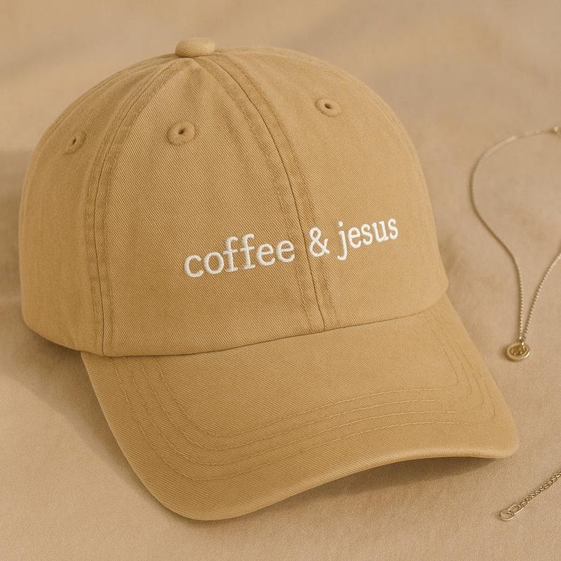 Coffee  Jesus Embroidered Baseball Cap Christian Faith Adjustable Dad Hat Casual Washed Cap Inspirational Gift For Men And Women 1759479146146.jpg