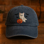 Custom Halloween Embroidered Hat With Black Cat Trick Or Treat Design And Pumpkin Pail Cute Spooky Baseball Cap 1759544252449.jpg