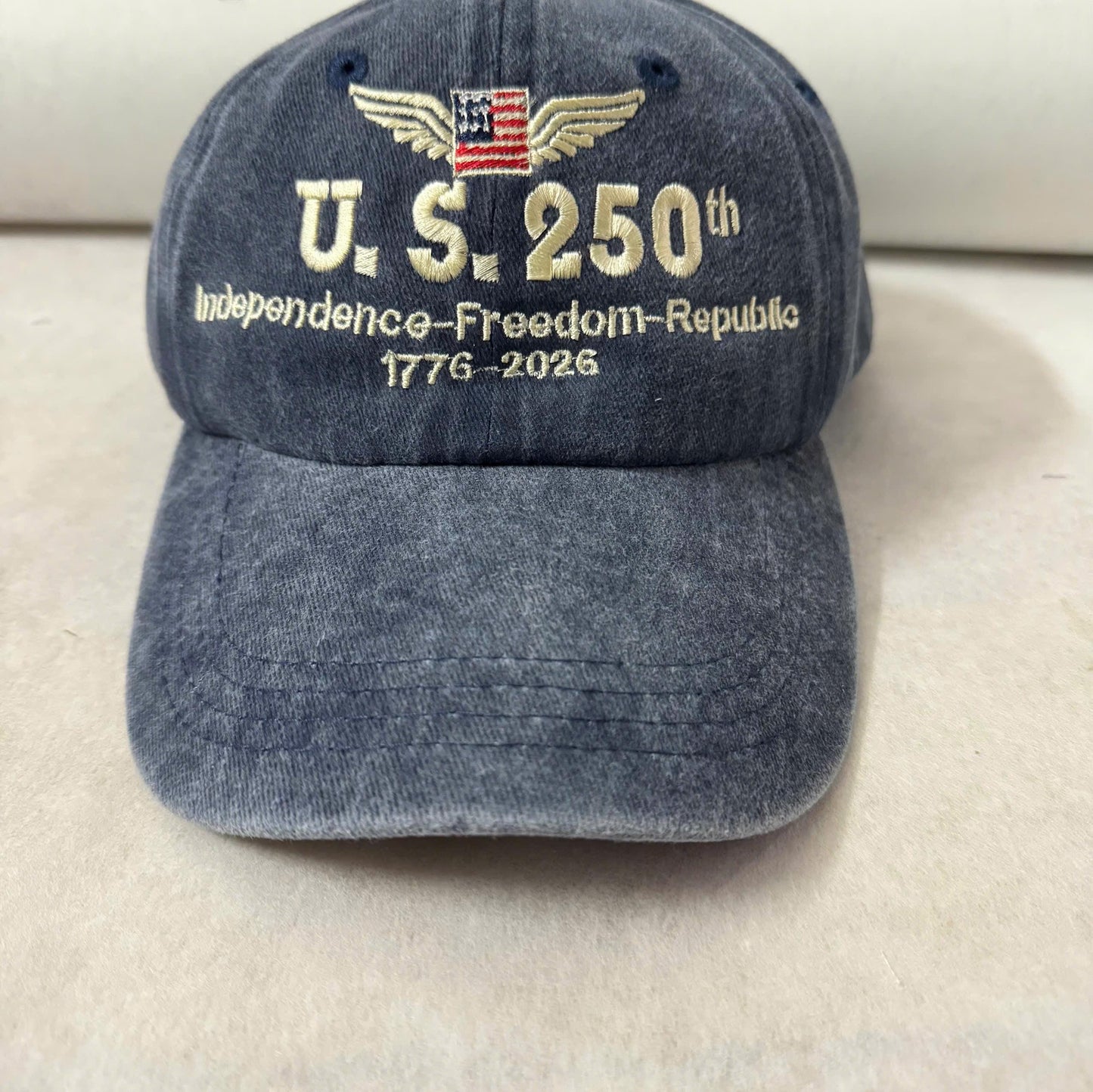 250 Years Usa Embroidered Denim Hatanniversary Hat Patriotic Anniversary Cap 1759548510056.jpg