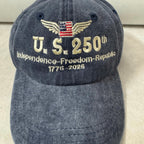 250 Years Usa Embroidered Denim Hatanniversary Hat Patriotic Anniversary Cap 1759548510200.jpg