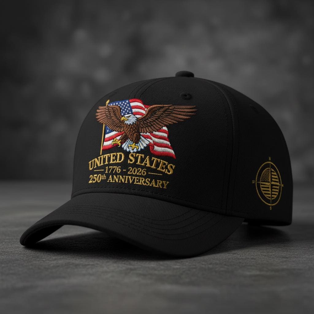 250th Anniversary Hat 1776 2026 Usa Embroidered Cap Patriotic Bald Eagle Dad Hat Independence Day Gift 1759548703217.jpg