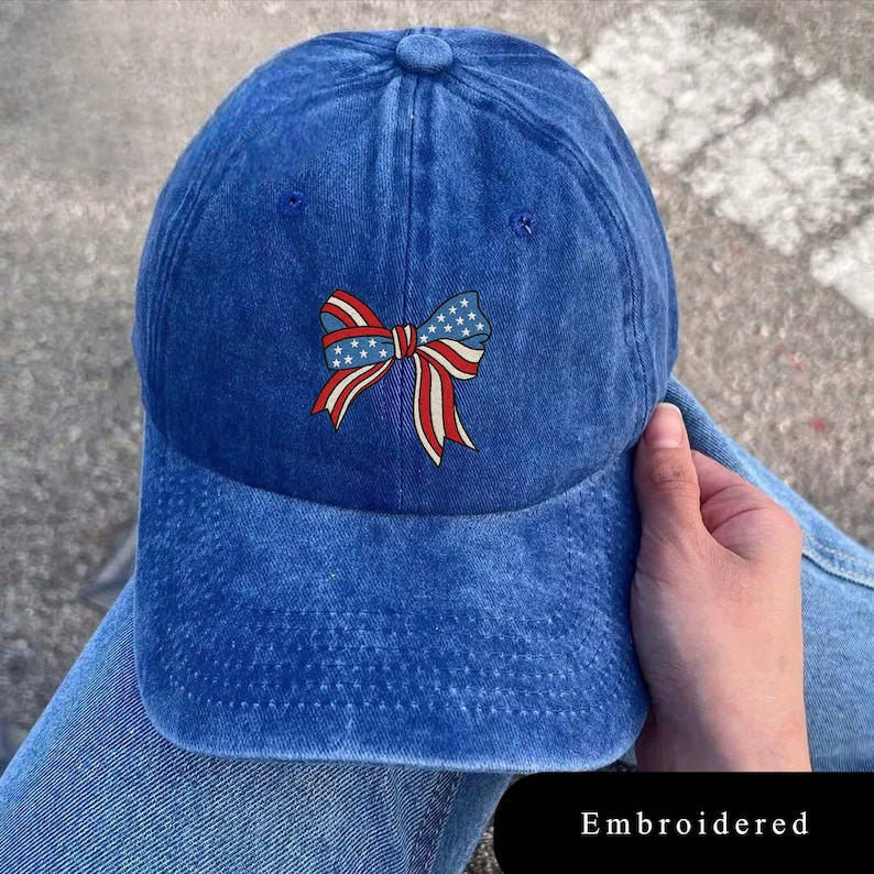 Embroidered Coquette America Flag Hat Est 1776 Cap 4th Of July Hat Memorial Day Cap Baseball Cap Trendy Hat Usa Flag Hat 1759552979681.png