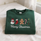 Embroidered Merry Christmas Sweatshirt Embroidered Gingerbread Sweatshirt Embroidered Christmas Hoodie Sweatshirt Xmas Gift 1759717067528.jpg