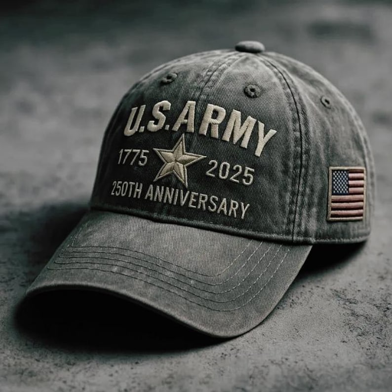 250th Anniversary Us Army Cap Patriotic Veteran Gift 1759721047480.jpg