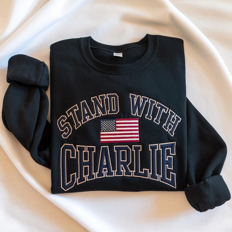 Stand With Charlie Kirk Sweatshirt Free Speech Support Embroidered Hoodie Motivational Pullover America Freedom Activist Sweatshirt 1759734876818.jpg