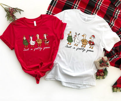 Just A Jolly Goose Shirt Christmas Goose Shirt Duck Christmas Shirt Funny Christmas Sweatshirt Cute Holiday Sweatshirt Xmas Gifts 1759738919135.jpg