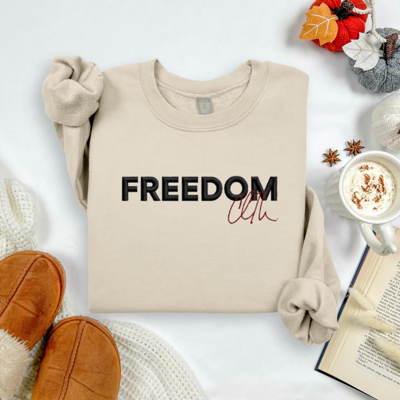 Embroidered Charlie Kirk Freedom Shirt Charlie Kirk Shirt Charlie Kirk Freedom T Shirt Charlie Kirk Sweatshirt Freedom Charlie Kirk Shirt 1759805671117.jpg