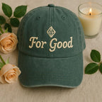 For Good Embroidered Dad Hat Forever Cap Inspiring Motivational Quote Minimalist Diamond Design Embroidered Wash Cappositive Vibes Gift 1759809854648.jpg