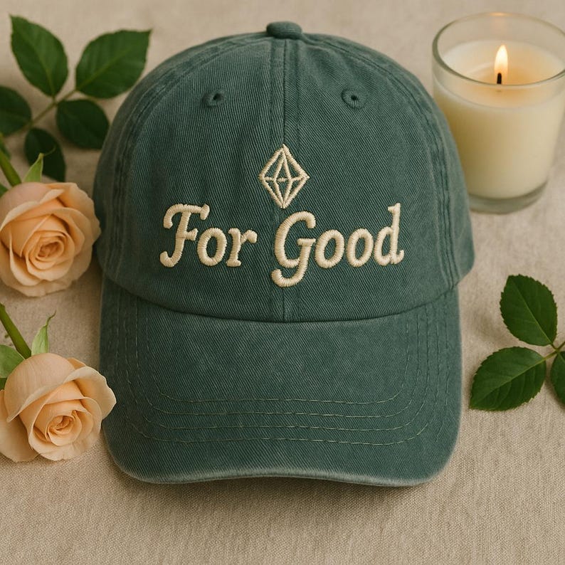 For Good Embroidered Dad Hat Forever Cap Inspiring Motivational Quote Minimalist Diamond Design Embroidered Wash Cappositive Vibes Gift 1759809854648.jpg