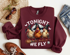 Tonight We Fly Chicken Sweatshirt Funny Halloween Witch Pullover Cozy Sweater Spooky Rooster Tee Cute Halloween Gift 1759832965093.png