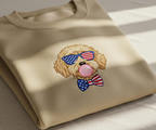 Brown Poodle Bubble Gum Embroidered Sweatshirt Playful Pet Lover Hoodie 4th Of July Dog Sweater Dog Mom Glasses Crewneck 1759889053473.png