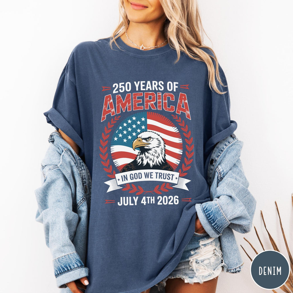 250 Years Of America Shirt July 4th Celebration Shirt Independence Day Apparel Red White Blue T Shirt Retro Patriotic Graphic Tee 1759890772299.jpg