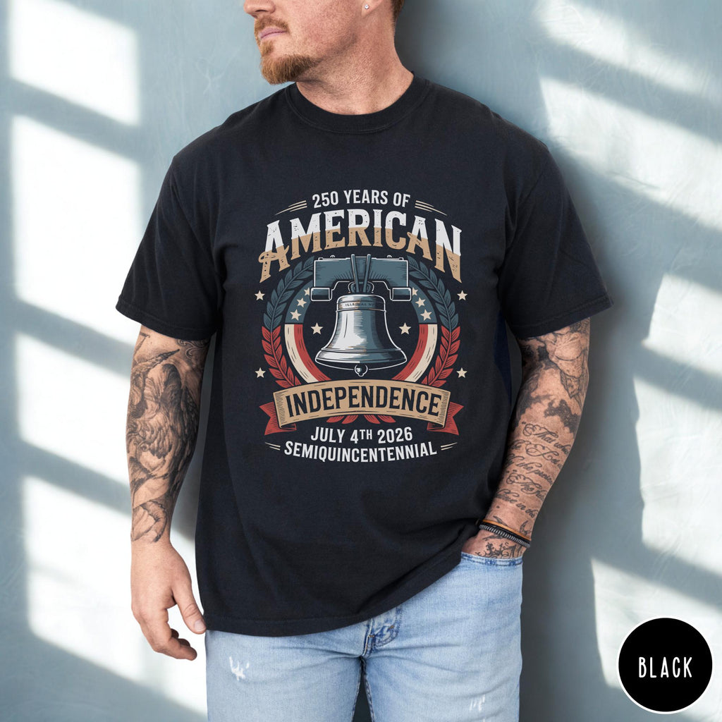250 Years Of American Independence Shirt 250th Independence Day Shirt Liberty Bell Graphic Tee Retro American Heritage Shirt 4th Of July 1759891364609.jpg