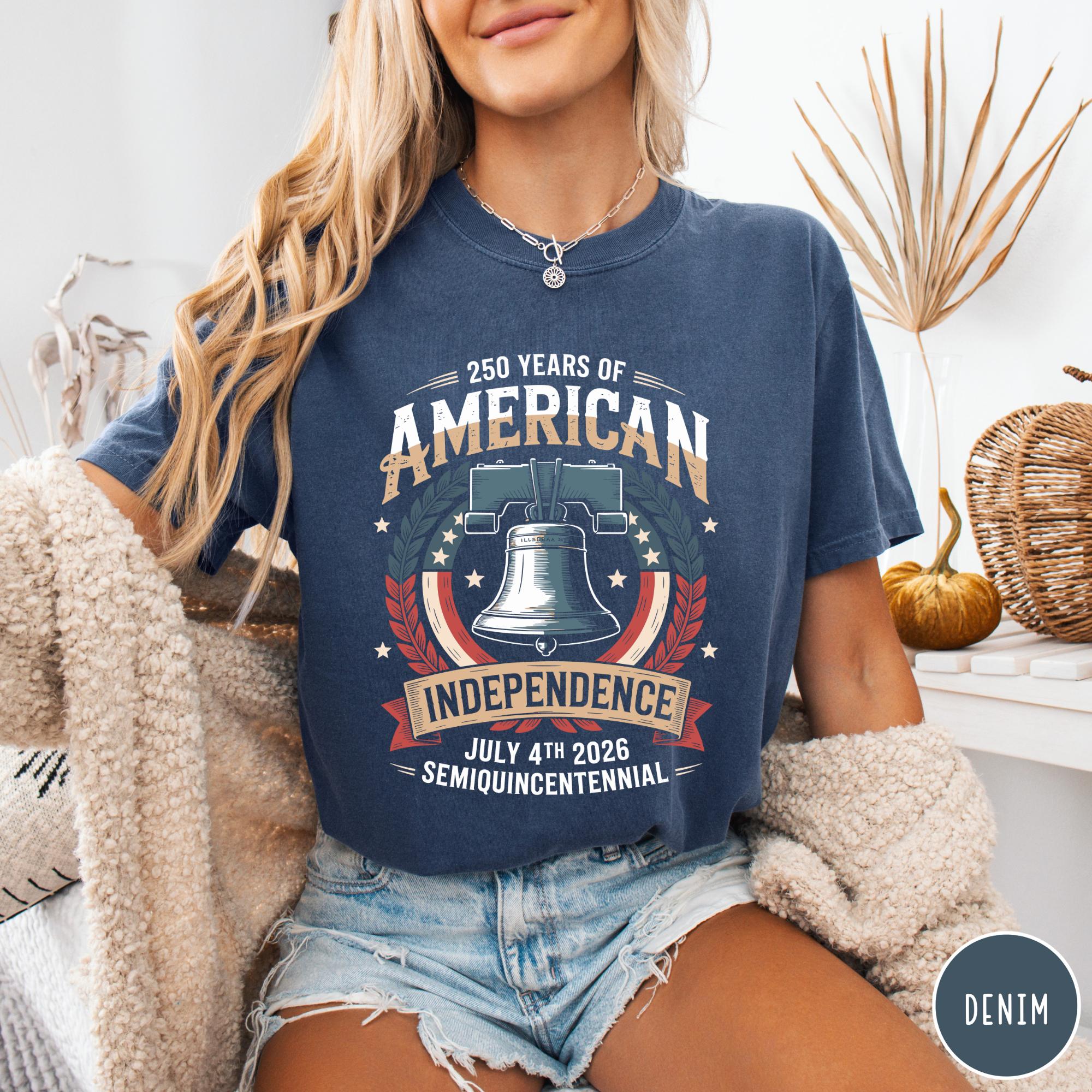 250 Years Of American Independence Shirt 250th Independence Day Shirt Liberty Bell Graphic Tee Retro American Heritage Shirt 4th Of July 1759891364733.jpg