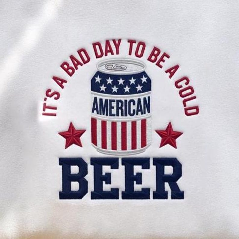 Its A Bad Day To Be A Cold Beer Embroidered Sweatshirt Funny 4th Of July Sweater American Flag Hoodie Patriotic Drinking Independence Day 1759892560711.jpg