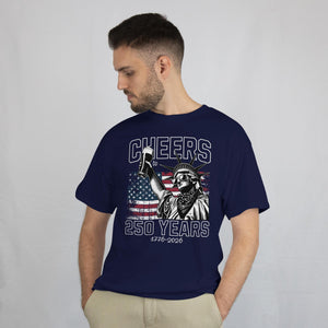 250th Anniversary Shirt   Cheers To 250 Years T Shirt   Funny Statue Of Liberty Drinking Tee   Vintage Us Flag America 1776 Patriotic Outfit 1759895034923.jpg