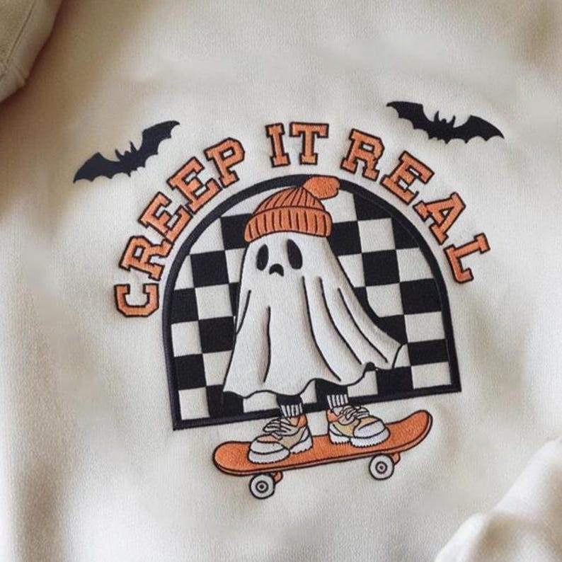 Creep It Real Embroidered Sweatshirt Retro Halloween Sweatshirt Cute Ghost Halloween Hoodie Halloween Hoodie Funny Halloween Gift 1759895754064.jpg